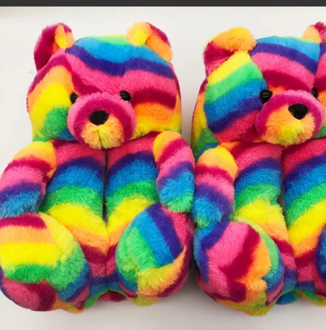 
2020 Wholesale Cheap Woman Kid Bedroom Soft house slipper plush indoor slipper Teddy Bear Slippers 