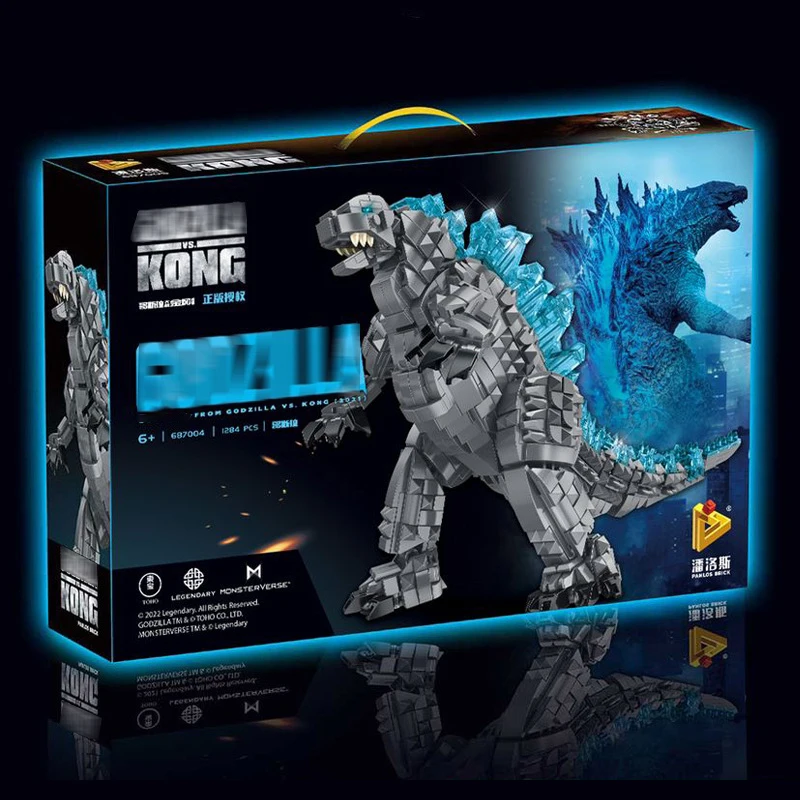 PANLOS 687004 Godzillai dinosaur model MOC small particle Bricks puzzle assembling Building Blocks Toys Gifts for children
