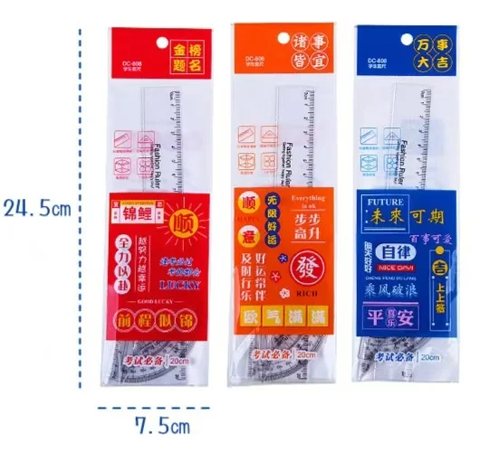 High Quality School Office Supplies Ruler Set 4-Piece Set Geometric Ruler Set