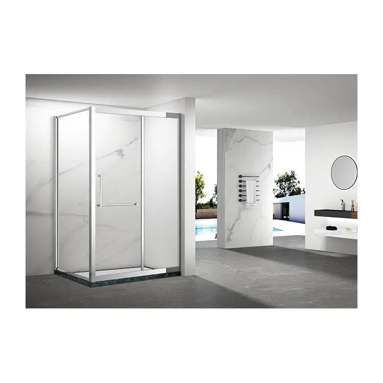 Bath & Wet wash shower room 80*100 rectangle stain frame sliding shower cabin with tempered glass