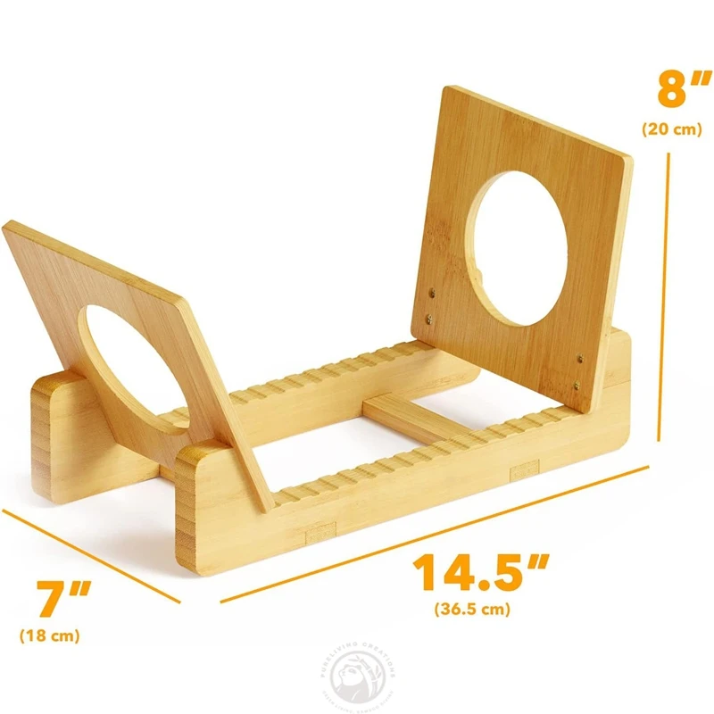 Display Up to 50 Albums Bamboo Wooden Vinyl Record Holder for Music record Storage