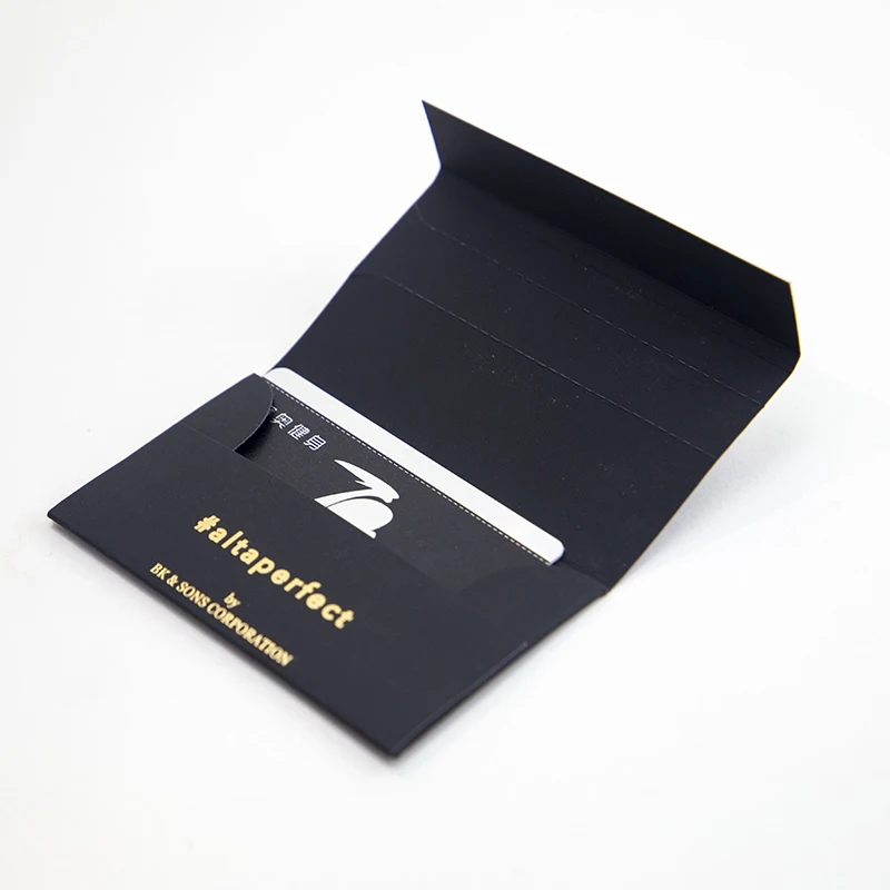 Custom Rubbery VIP Member Card Paper Envelope  UV Spot Gift Card Packaging Envelopes (1600513421083)