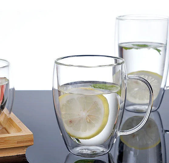 80 ml 250 ml 350 ml 450 ml 650 ml Double wall borosilicate crystal rose shape cappuccino Espresso coffee glass cup