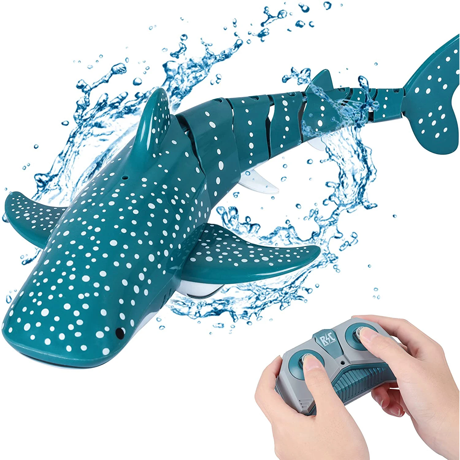 NK Toy RC Whale Shark Toys 2.4GHz Fish Boat Electric Animal Water Toy for Swimming Pool Lake Remote Control Shark Boat