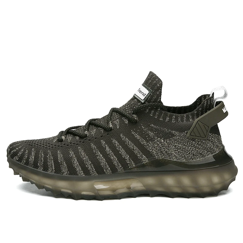
2020 Hot Sale Men Breathable Mesh Sports Sneakers Fly Knit E-TPU Walking Shoes 