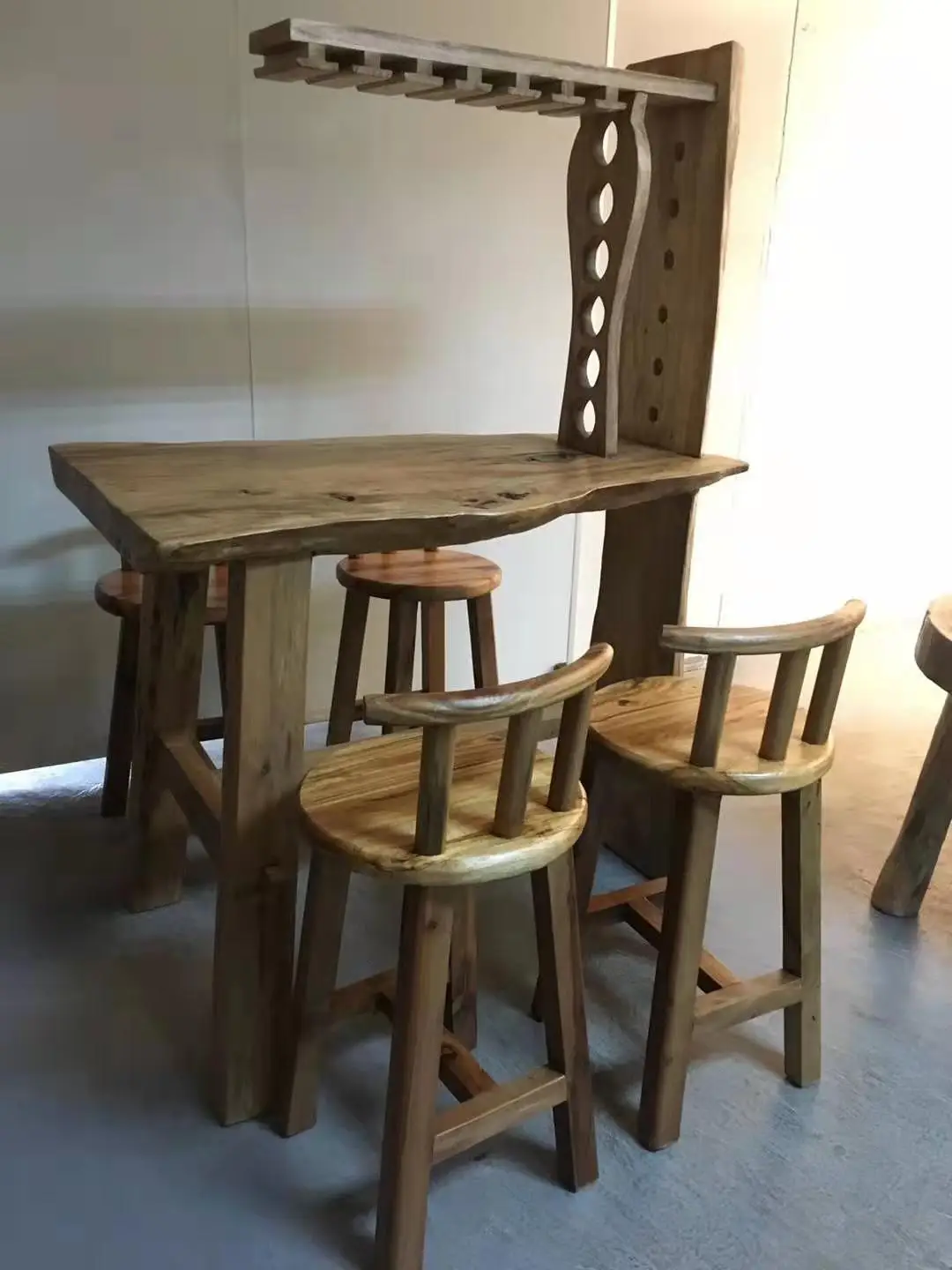 Best Price Superior Quality Restaurant Wood Slab Desk Table Bar Counter Bar Counter solid wood