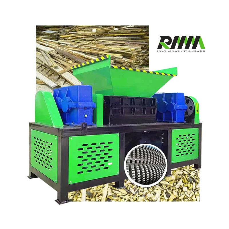Waste Wood Shredder Waste Wood Machine For Sale Double Industrial Waste Cardboard Plastic Scrap Metal Shredder