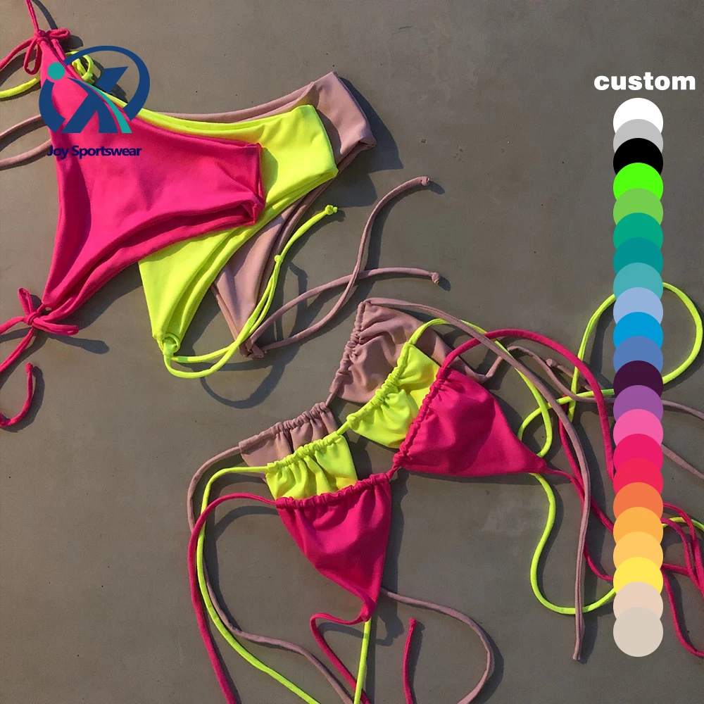 Swimsuit suppliers can customize Swimwear fabric bikini set for women beachwear