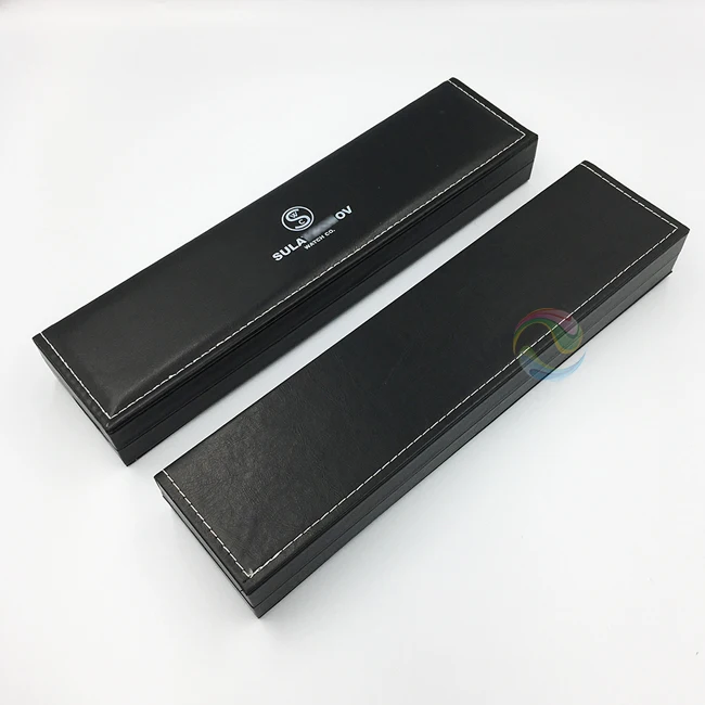 Luxury Bulk Empty Custom Logo Single Wrist Gift PU Leather Long Watch Boxes