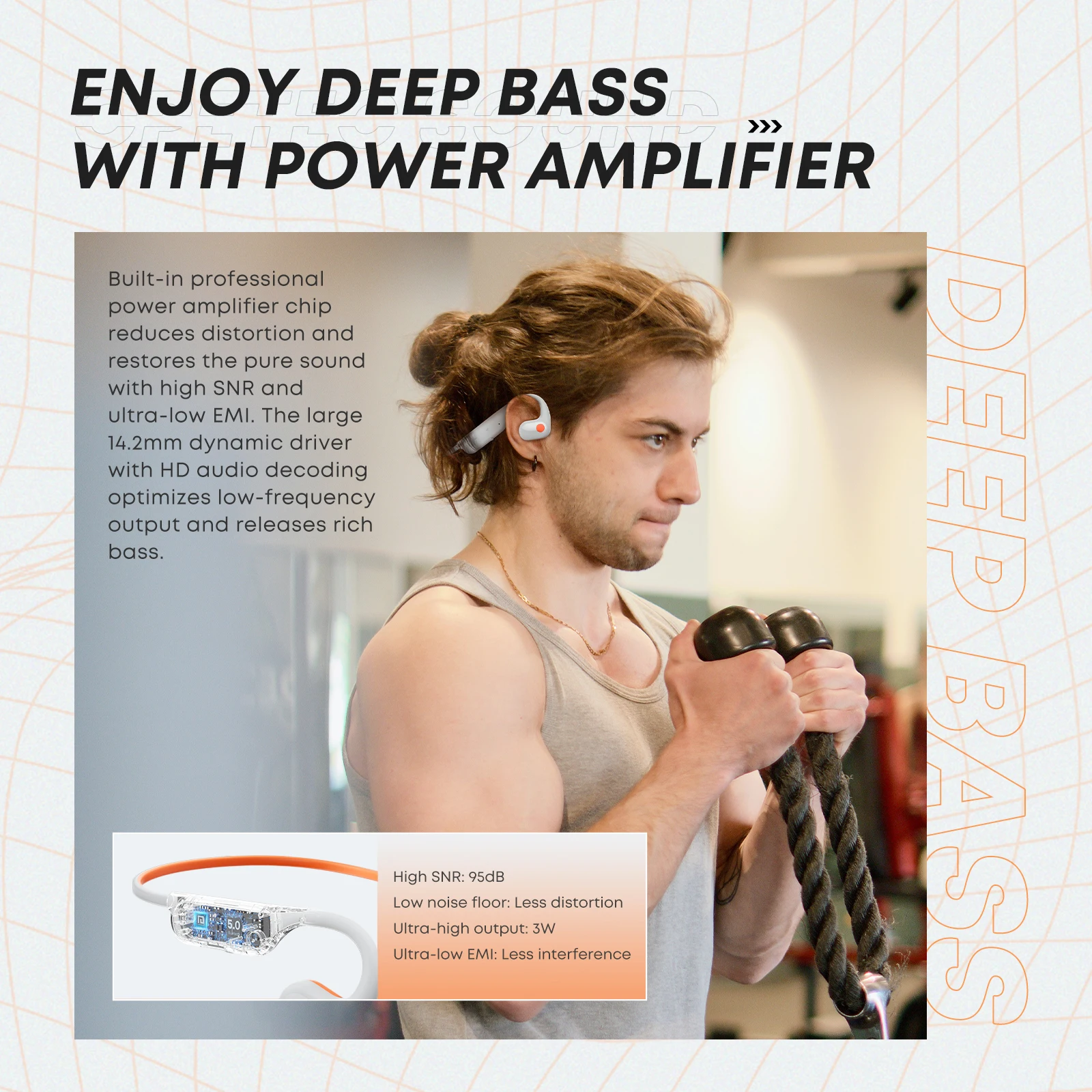 Neckband Sound Stereo Ear Hook Bluetooth Waterproof Bluetooth Wireless Sport Bone Conduction Headphones Earphones Headset