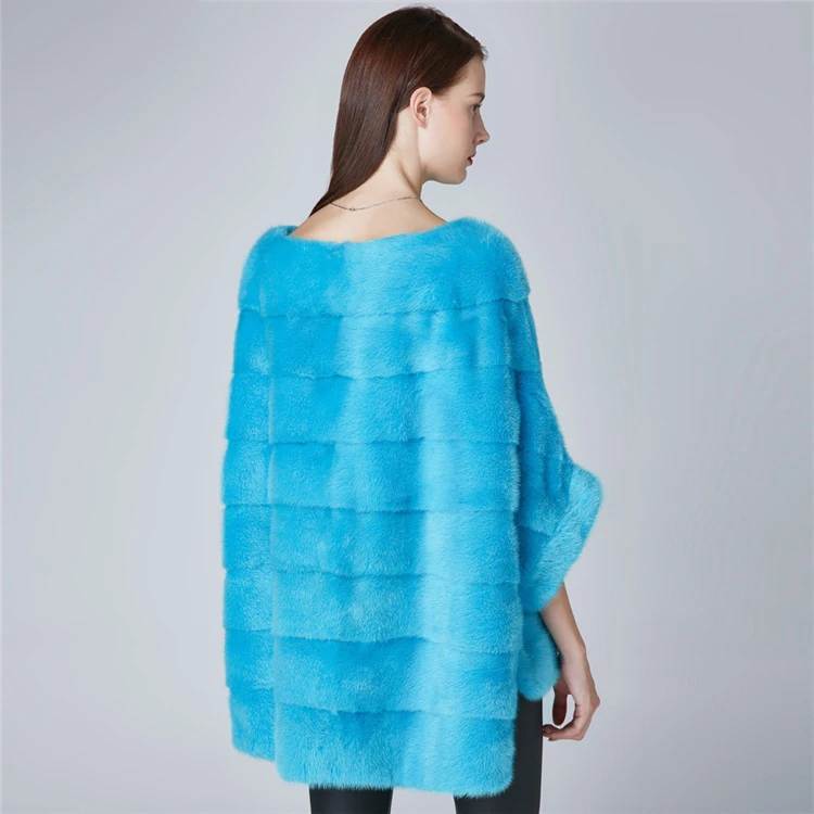 Casual Multicolor Selection Real Natural Mink Fur Cropped Coats For Outdoor Women