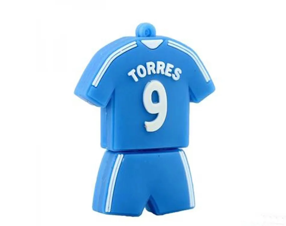 Soccer Sports Team Clothing USB Flash Drive PVC USB Memory Stick Custom Pendrive 2.0/3.0 Suitable for Commemorative Gifts