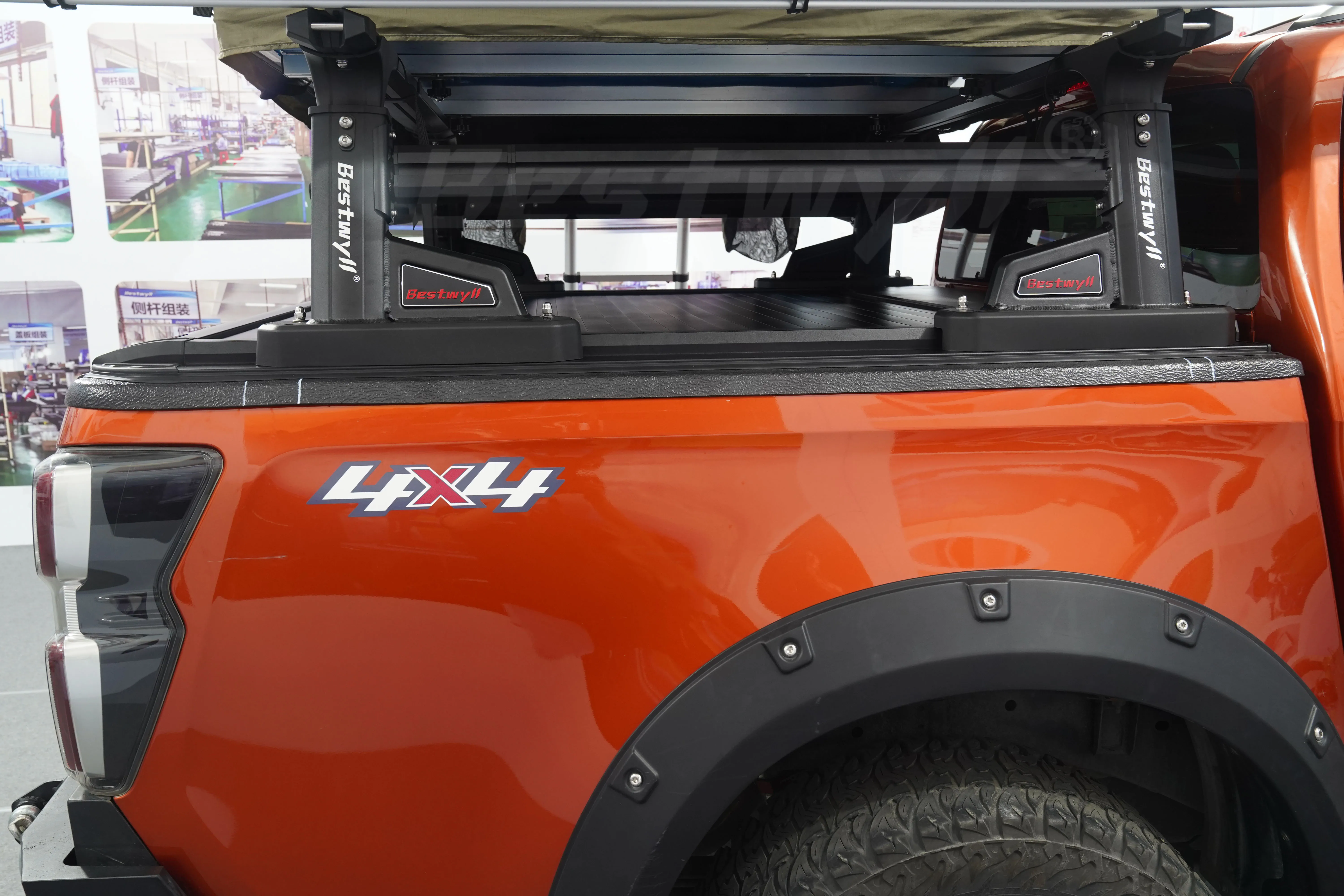 BESTWYLL 4X4 Adjustable aluminum pickup bed roof rack truck ladder rack For Isuzu Dmax