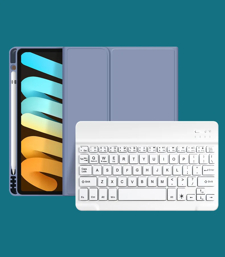 Smart Tablet Cases with BT Mini Keyboard Pen Slot Flip Leather Covers For Tablets For iPad 9.7 Air 2017/2018 Foldable Holder
