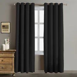 Hot Sale custom Various color 100% Polyester Blackout Curtains & drapes for Home Bedroom