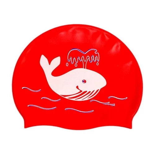 Kids Swim Cap High Elastic Waterproof Swim Bath Cap Cute Cartoon Style Swim Hat for Boys and Girls
