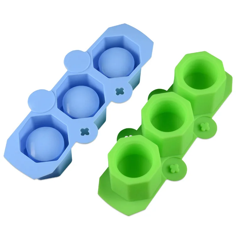 3 Holes Round Geometric  Vase Mold cake Molds Silicone  Aromatherapy Candle Decoration