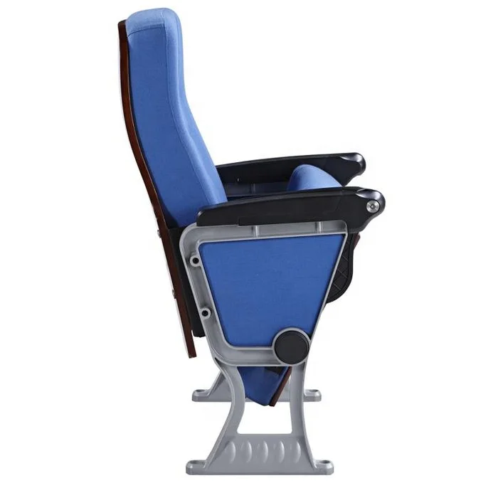 XJ-352 Blue Folding Durable Plastic Tablet Auditorium Chair With Writing Table