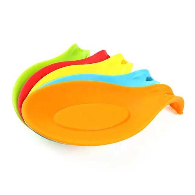 High Quality Silicone Spoon Rest Durable Silicone Rubber Spoon Mat Spoon Holder