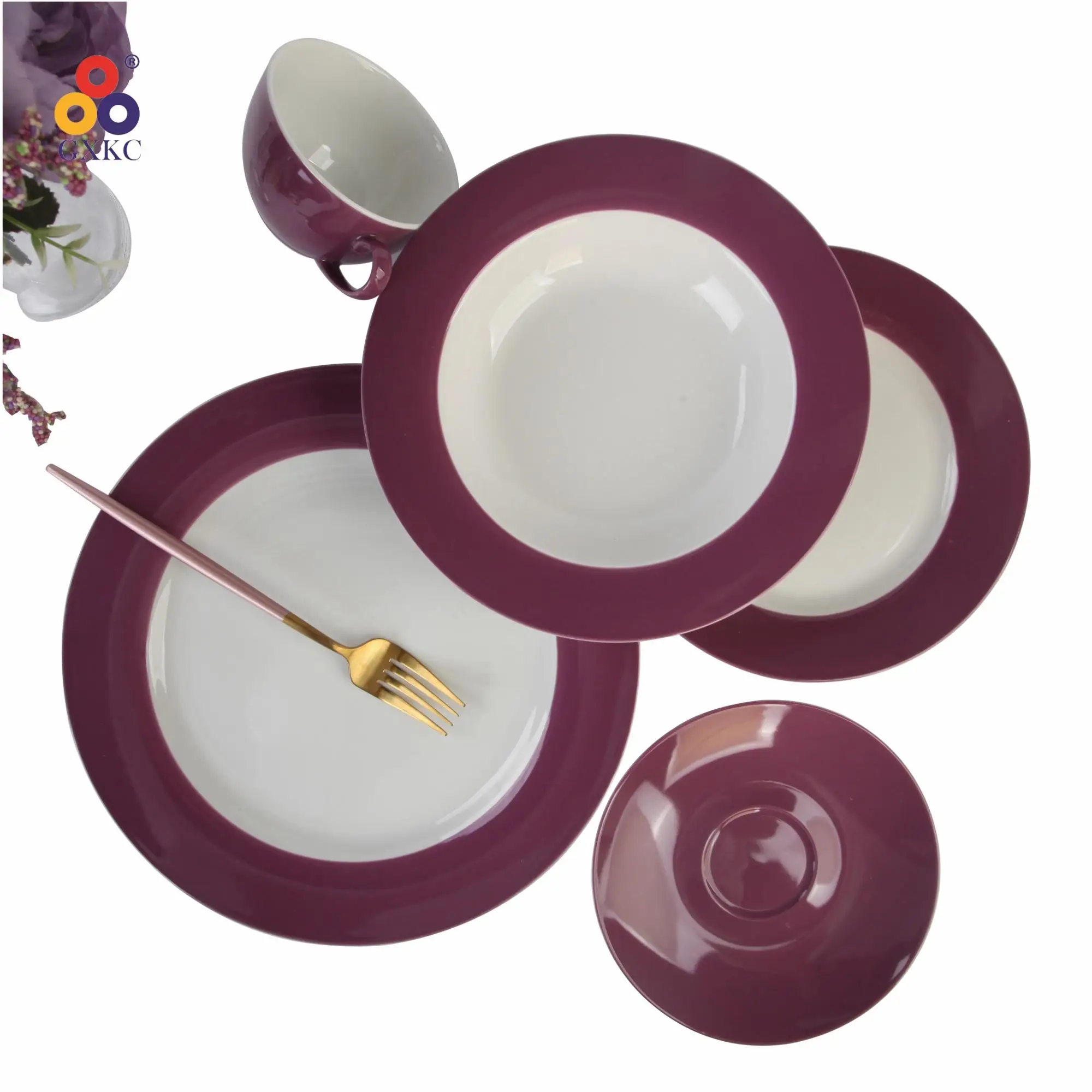 elegant style camping china tea & saucer set ceramic coffee cup