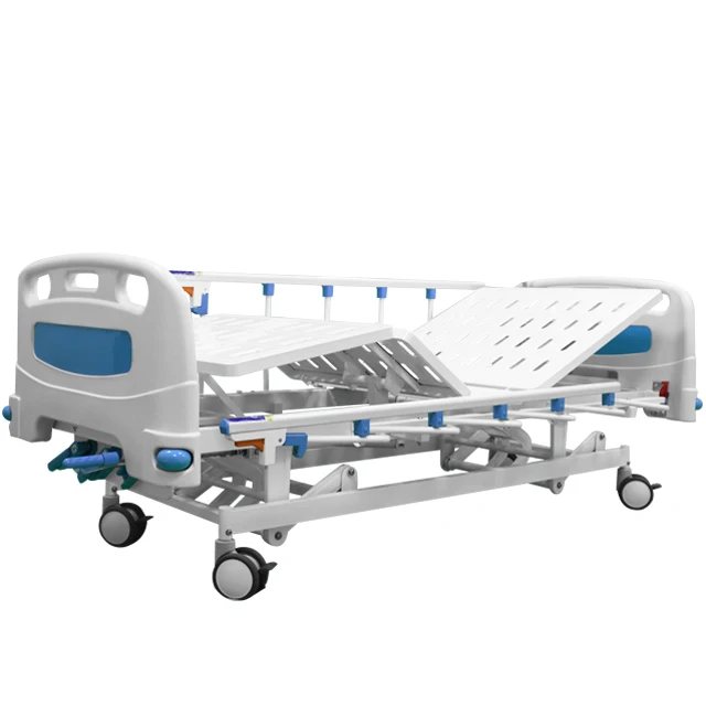 3 Crank Functions Manual Hospital Bed Hospital Room Hospital Furniture for Patient