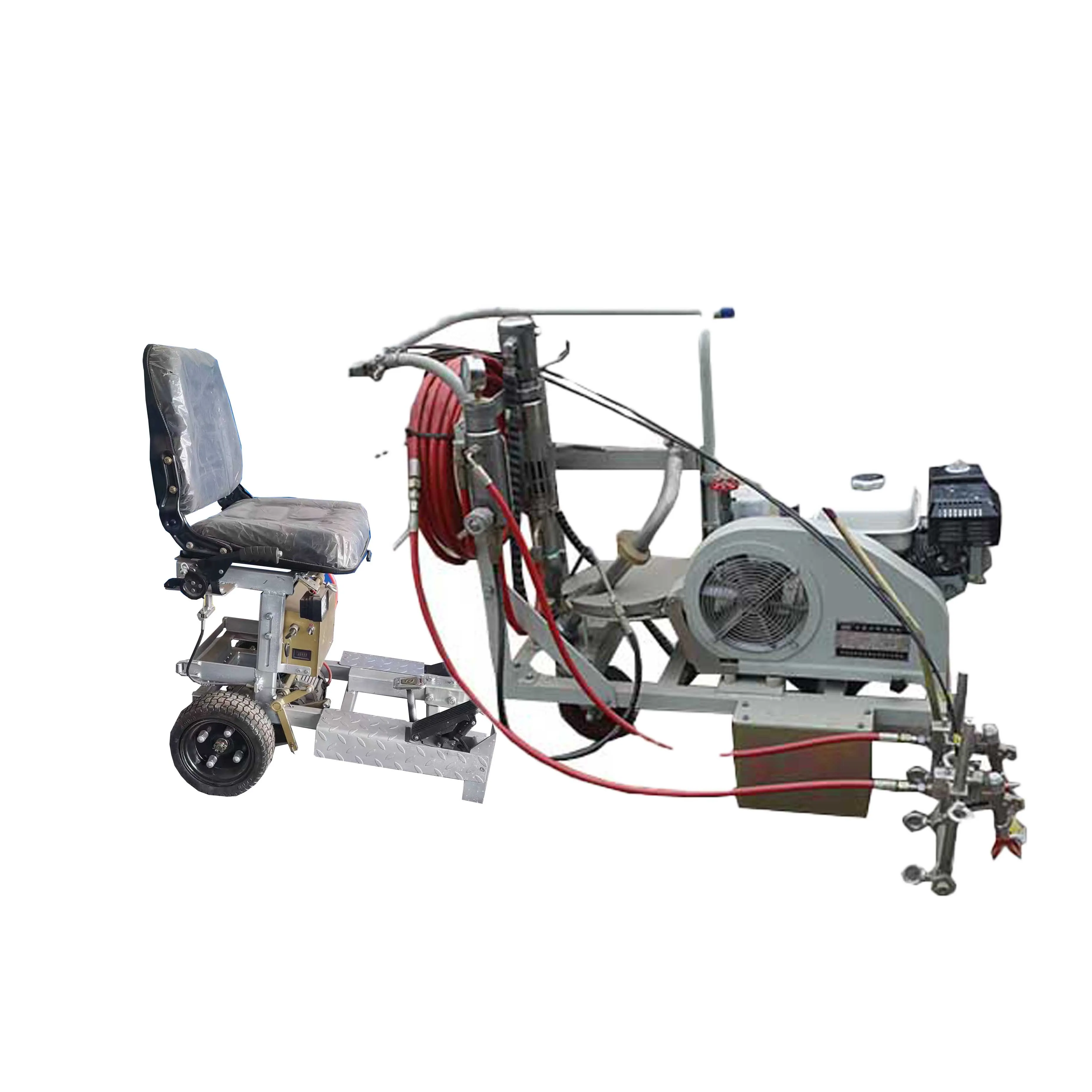 Hand push cold spray road marking machine for parking lots with Honda engine