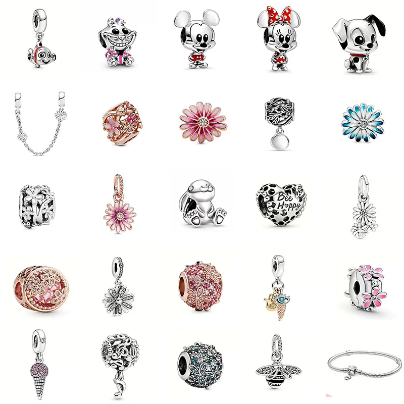 
Factory direct sale S925 silver charm Mickey Minnie fashion new charm bracelet 