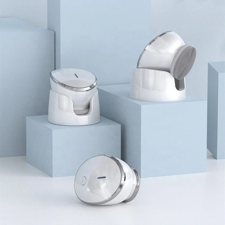 Private Label High Frequency Vibration Cleanser Ultrasound Massage  Facial Scrub Wash Face Cleaning Brush