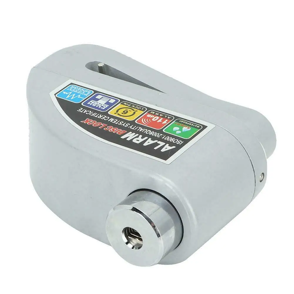 Metal Waterproof Anti-theft Brake Disc Alarm Disc Lock Wheel Disc Brake Lock Motorcycle Bicycles Scooter Bike Spare Parts