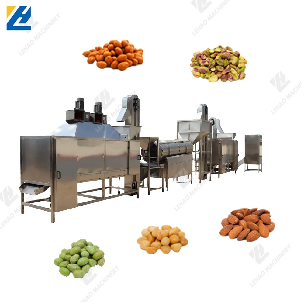 Automatic nut roasting flavoring production line seasoning peanut roasting machine nut seasoning machine