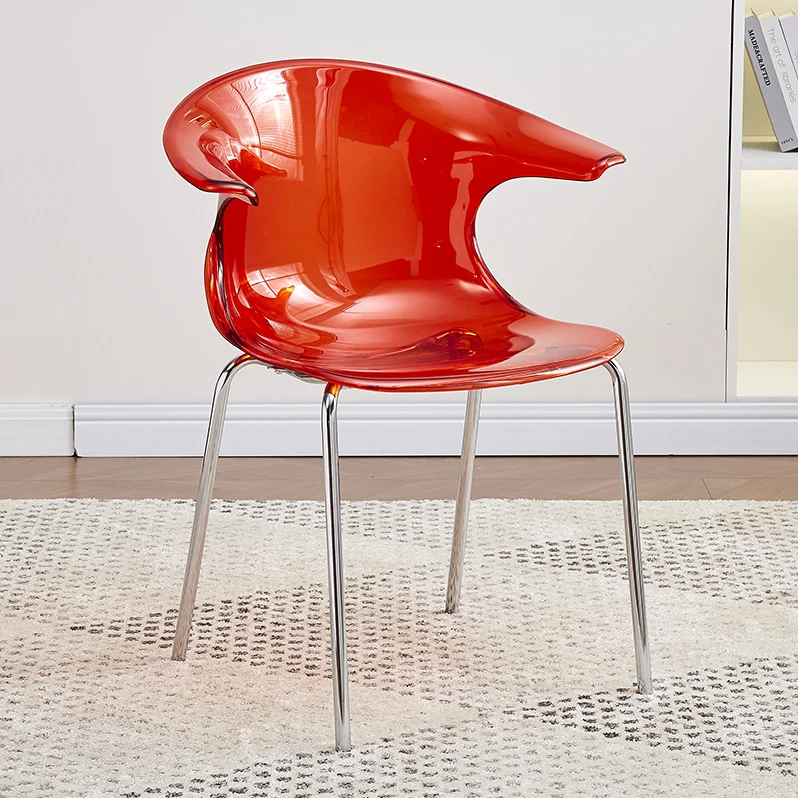 Wholesale Modern Acrylic Dining Chair Simple Stackable Plastic PC Clear Chair for Coffee Shop Restaurant