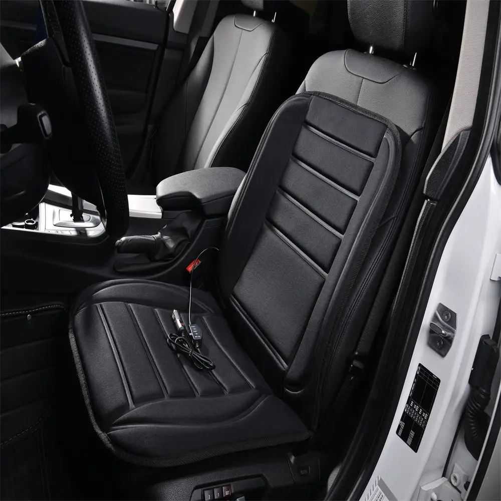 GEDE Car Seat Cushion Cover 12v Heated Warmer Pad 12v heated car seat
