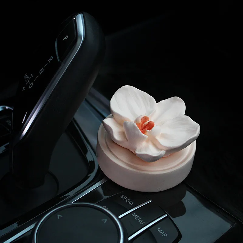 Huaming New Creative Phalaenopsis Gypsum Car Diffuser Scented Stone Home Decoration Bedroom Car aroma Air Freshener Fragrance