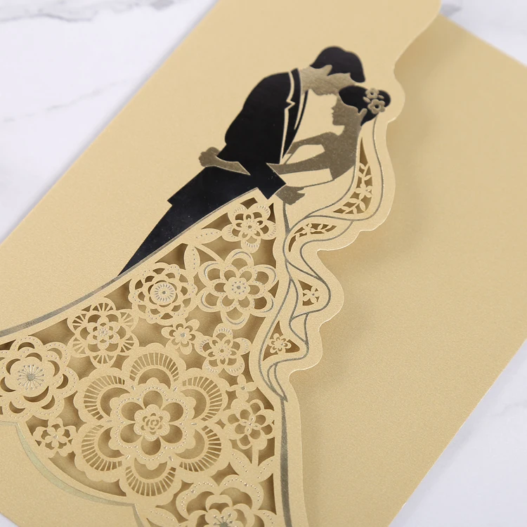 
Elegant / romantic wedding card classic beach wedding invitations 