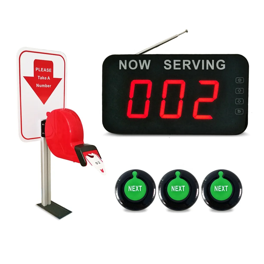 CE ROHS wireless queue management system restaurant waiter machine ticket dispenser