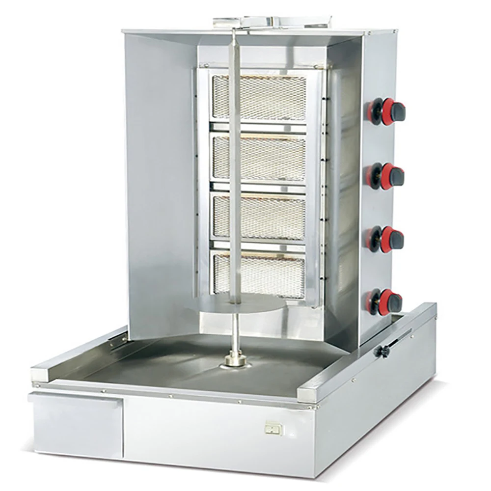 Commercial gas rotating shawarma grill 2/3/4 burners shawarma kebab machine