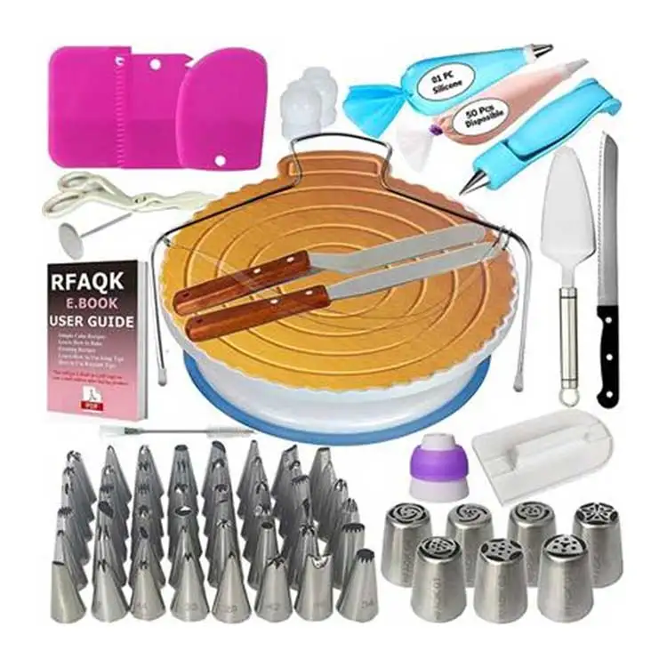124 Pcs Russian Cake Decorating Supplies Kit Baking Pastry Tools Baking Accessories
