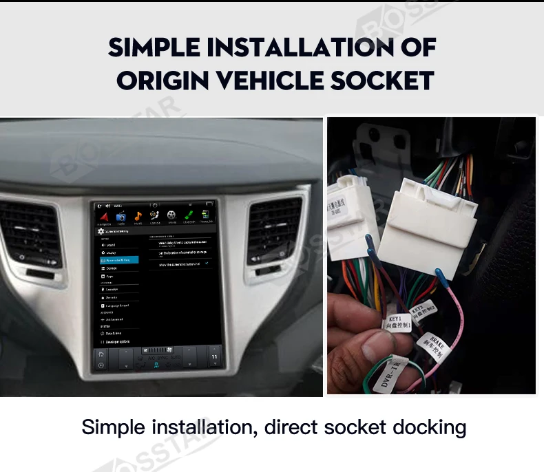 10.4 inch tesla style car audio player android car stereo for Hyundai Tucson with gps BT