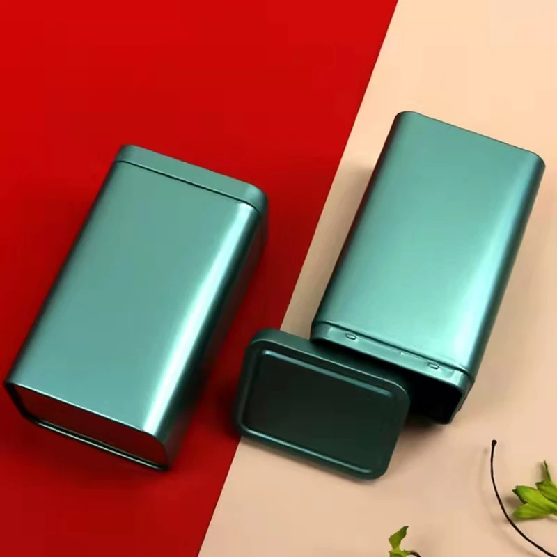 Oem Iron Spoons Metallic Customised Spice Jars Lid Smell Proof Small Tin Can Metal Square Box