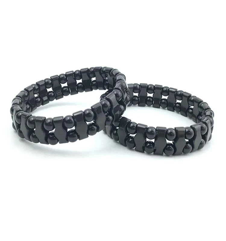 Bracelet Black Tourmaline Beads Ion Benefits Natural Magnetic Bracelets