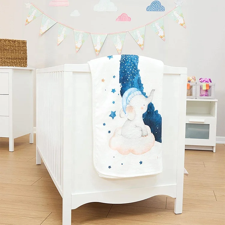 Printed fleece baby month blanket milestone baby blankets for newborns