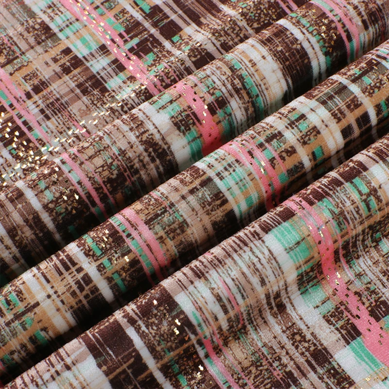 92% Polyester 8% Spandex Leopard print South Korean Comfortable Stretch Velvet Fabric