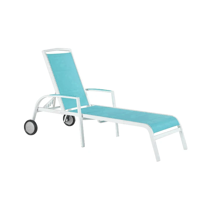 Aluminum Outdoor Beach Recliner Chair Patio Lounger Chair Pool Lounger