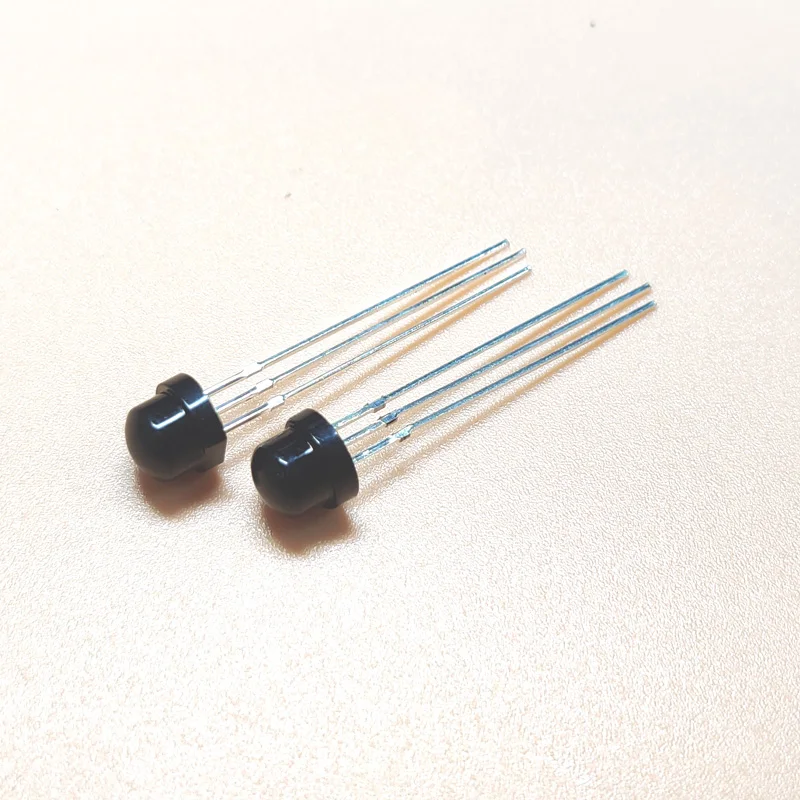 Round Electronic Lfn Digital 38 Khz Infrared Sensor Plastic Material Black Ir Function Infrared Receiver