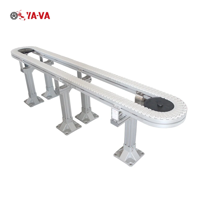 YA-VA Cosmetics or Pharmaceutical industry use sideflexing chain conveyor system slat chain conveyor