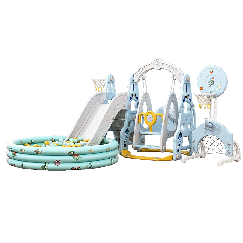 New Arrivals HDPE Astronaut Indoor Baby Plastic Seat Toys Child Swing and slide