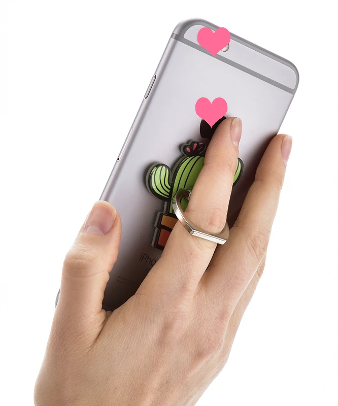 Novelty cute funny creative custom donut doughnut shaped smart phone finger ring phone holder and stand for mobile cellphone