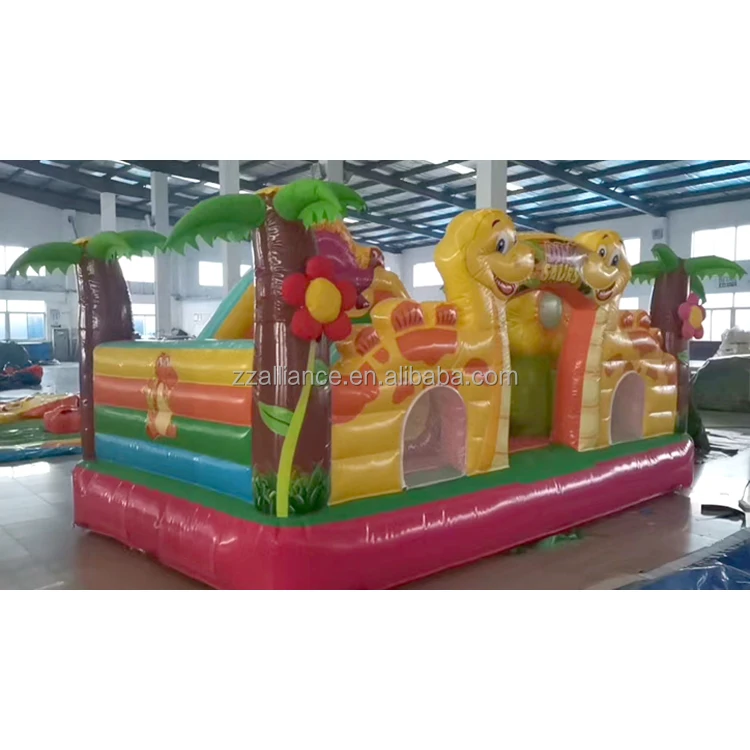 dinosaur inflatable slide 5x3m children bounce slide playground OEM factory