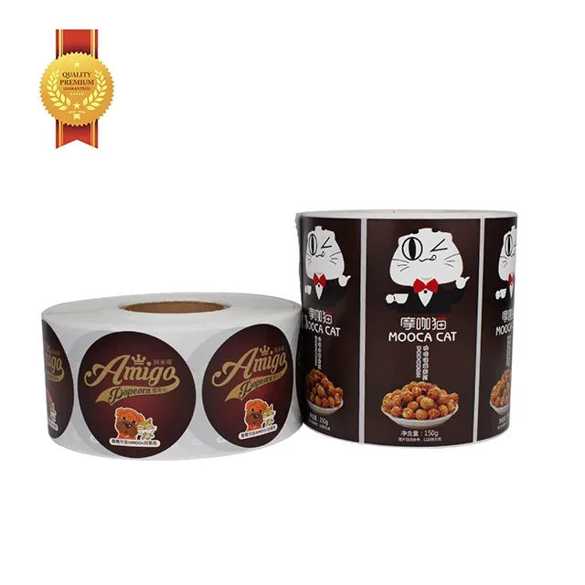 Custom printing packaging labels food sealing stickers food label sticker for glass jars