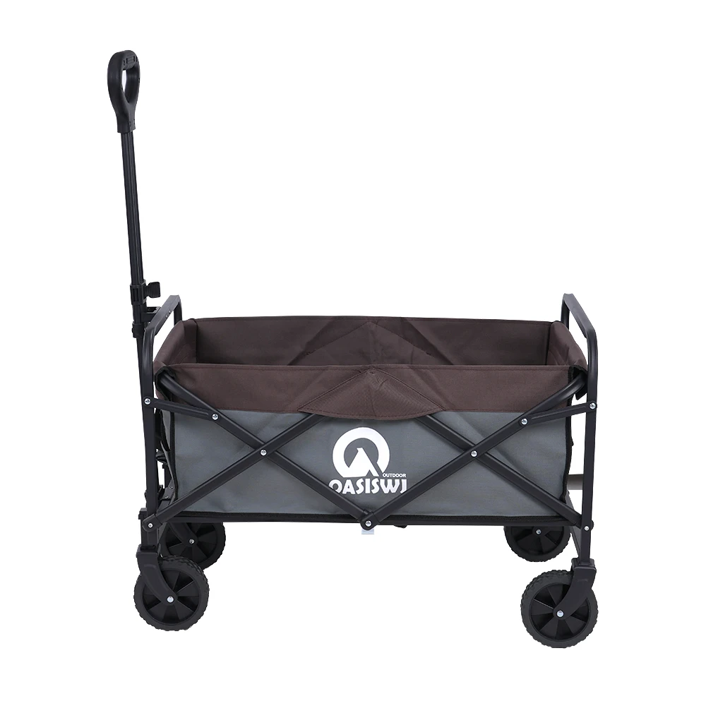 Oasis Wholesale Outdoor Garden Beach Trolley Folding Camping Cart Camp Collapsible Wagon Cart Rod Small Pull Carts